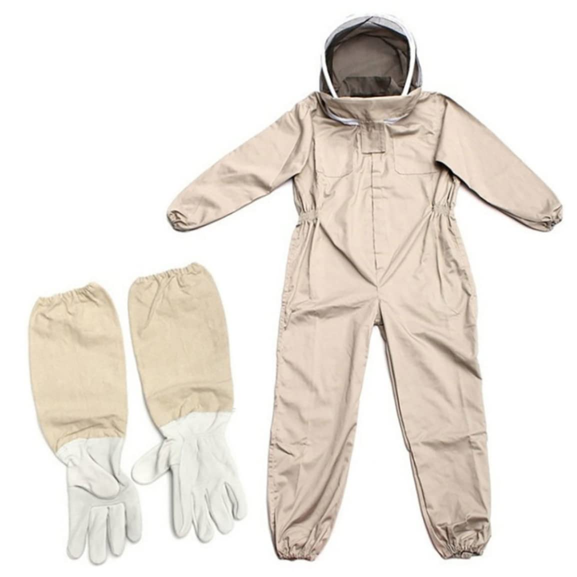 Traje de abejas, traje de apicultura profesional con capucha y guantes ventilados, traje de apicultor de protección de cuerpo completo, trajes de abejas para hombres (XL)