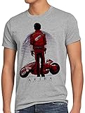 style3 Capsule Racer Herren T-Shirt Anime Manga Japan, Größe:M, Farbe:Grau meliert