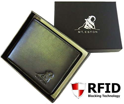 Mt. Eston Rfid Blocking Trifold Bifold Mens Wallet, 18 Pocket Extra Capacity #TOP1