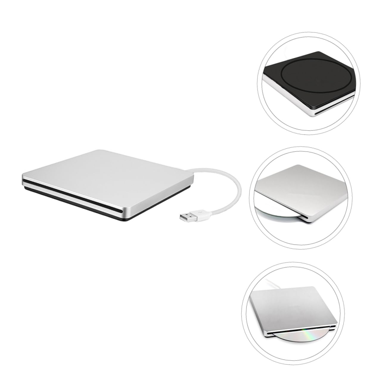 Veemoon Grabadora de DVD ROM USB 3.0 DVD Externa para Computadoras de Escritorio Función de Instalación de Sistema y Reproducción de Películas