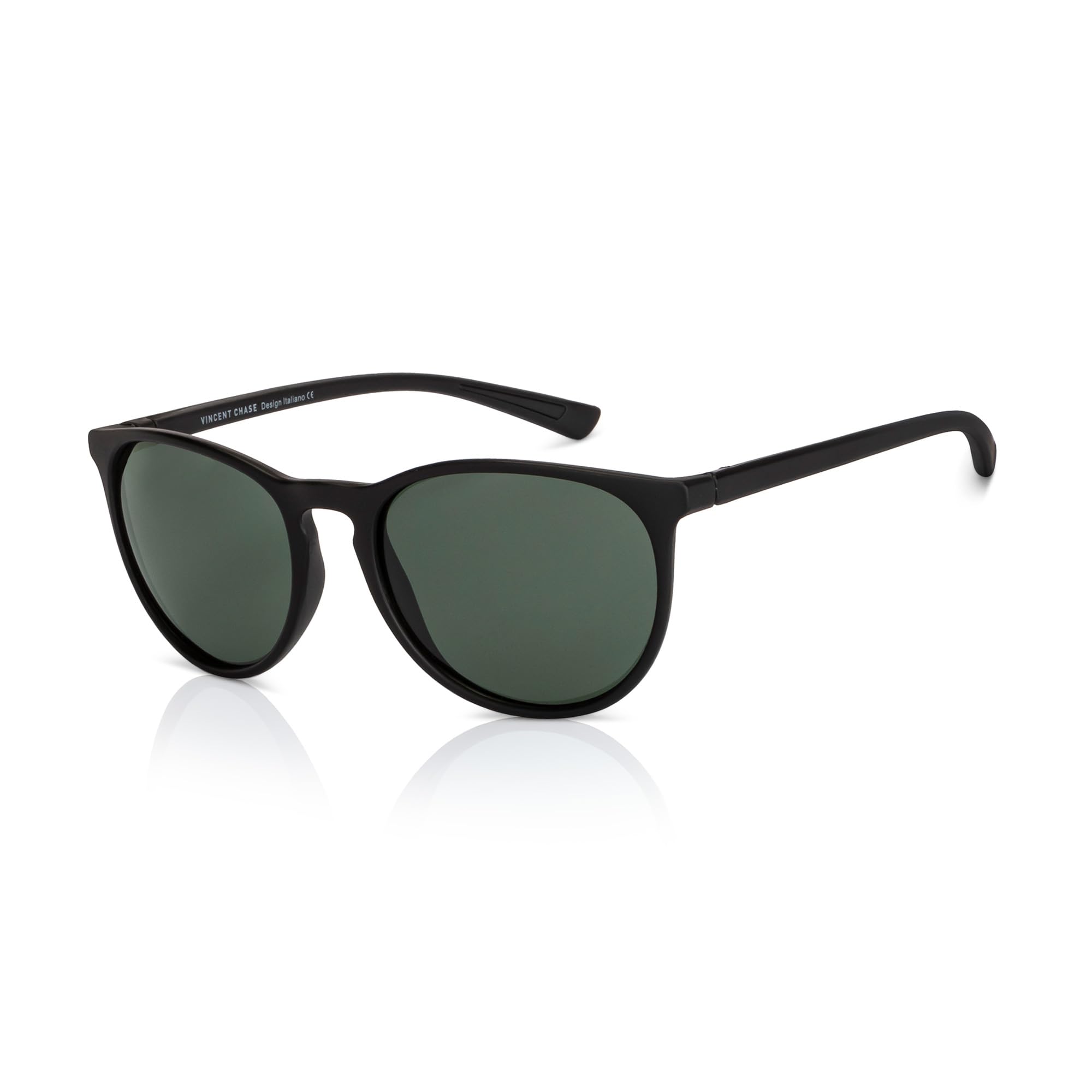 vincent chase eyewear By Lenskart | Full Rim Round | Polarized and 100% UV Protected Sunglasses | Men & Women | Large | VC S14460 (Color:-Black)-Pack of 1-picture-29