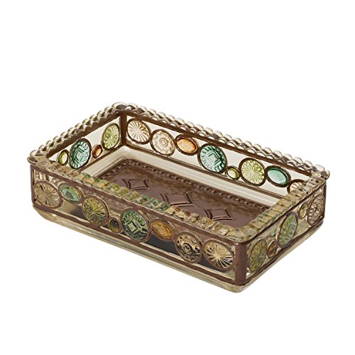 Zenna Home Boddington Soap Dish, Bronze Finish with Glass-Like Resin Bathroom Accessory