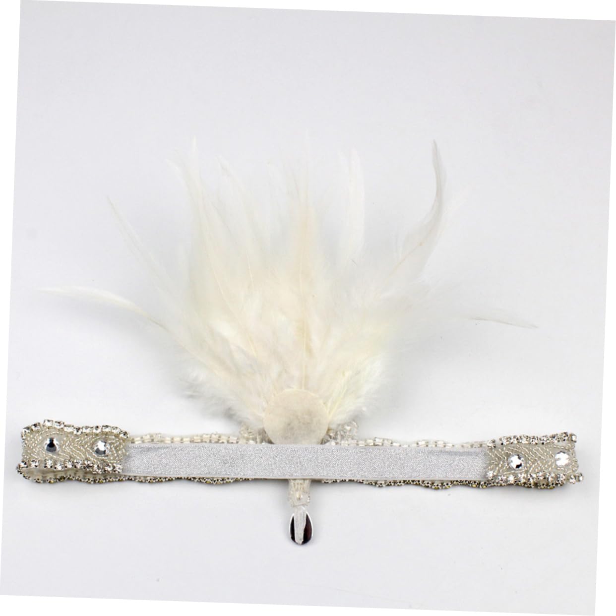 SHERCHPRY 2pezzi Fascinator Flapper Headband per Matrimonio e Feste Accessorio per Stile Anni Cerchietto Elegante Bianco per Donne