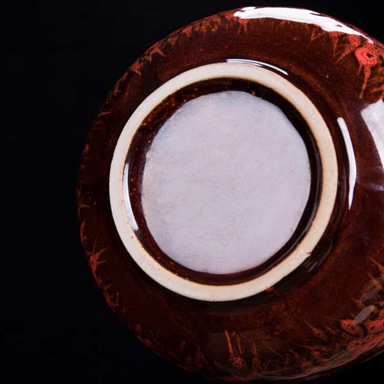 Słoiki do przechowywania w stylu chińskim vintage, słoiki ceramiczne puszki na herbatę Vintage słoik kanister tradycyjne zamknięte pokrywki, czerwony(Red)