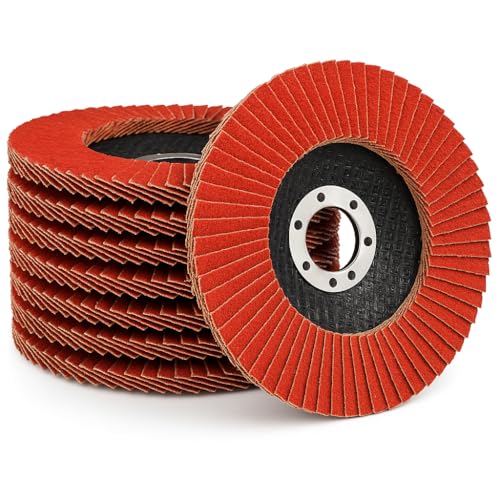 Confezione Da 10 Dischi Lamellari Da 125 Mm Per Acciaio, Acciaio Inox Legno E Metallo Grana 406080120 Dischi Abrasivi Divisi Per Smerigliatrici Angolari 91966801