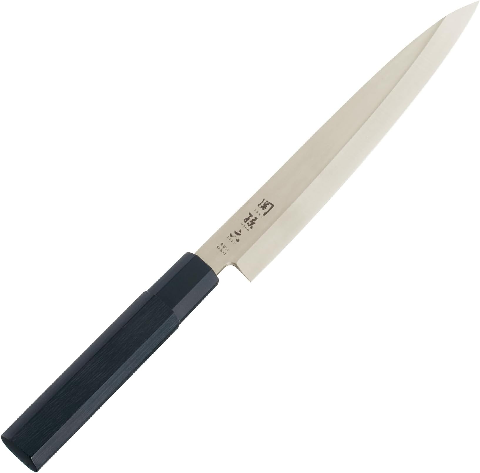 Seki Magoroku Kinju and Hekiju Yanagiba 21.0 cm Blade Length - 8A Solid & SUS420J2-58 & 56 (±1) HRC - Handcrafted - Pakkawood & PP Plastic - Fish Knife, Salmon Knife - Made in Japan