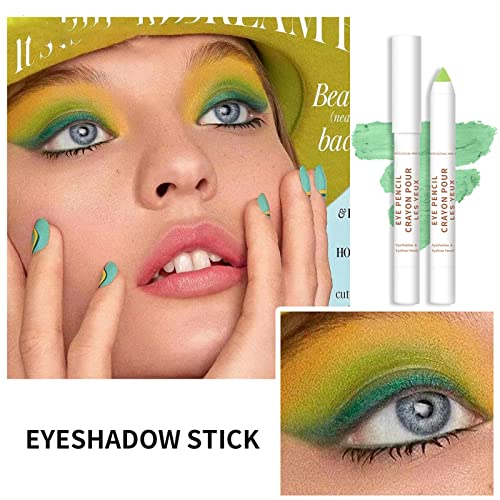 Sweetshion 20 Colors Eyeshadow Stick Womens Rainbow Muticolor Eyeshadow, Highly Pigmented, Long Lasting, Waterproof, Matte Eye Shadow Stick For Girls Glitter Eye Makeup #TOP3