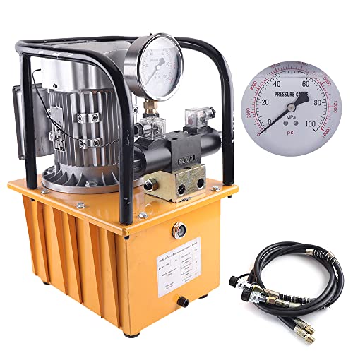 750W Electric Driven Hydraulic Pump Power Pack Solenoid Valve Double Acting 110V?for Punching/Bending/Jack Machine 7L Capacity