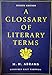 Produktbild A Glossary of Literary Terms