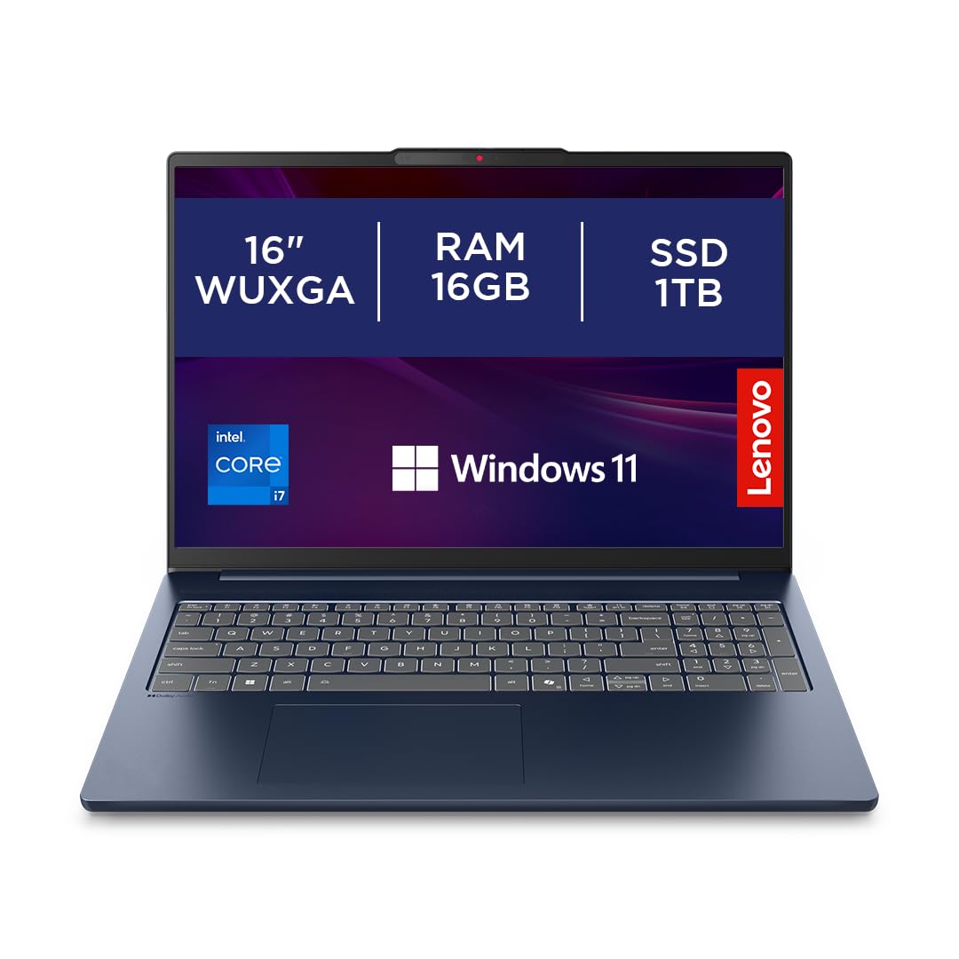 Lenovo IdeaPad Slim 5 | 16 inch WUXGA 1200p Laptop | Intel Core i7