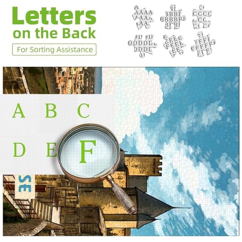 Puzzle pour Adultes 1000 pièces Toulouse Découpe précise Jeu d'art cognitif Jouet Détente et Loisirs Décoration Murale de Noël (38x26cm) – vue 6