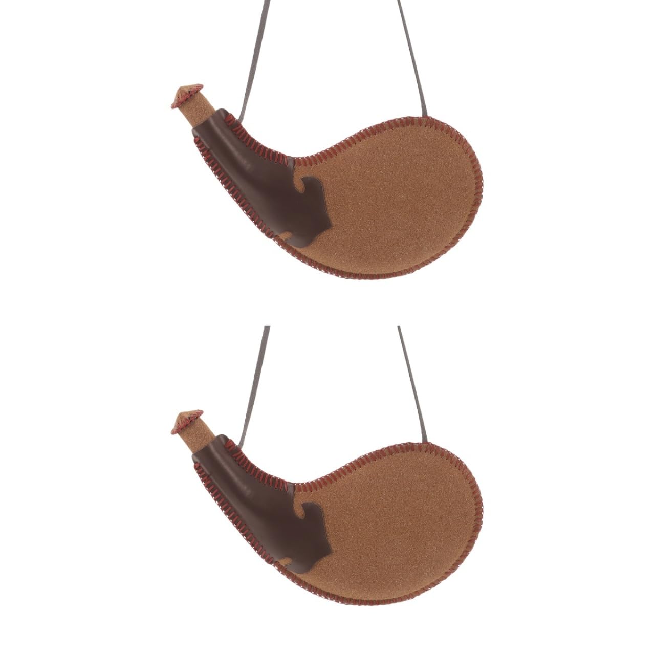 Cabilock 2Pcs Leather Water Bag Bota Bag for Wine Portable Leakproof Traditional Wine Flask with Strap for Camping Outdoor Use