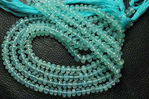 Chalcédoine aqua perles rondelles pour sublimer vos tenues d'été et vos colliers