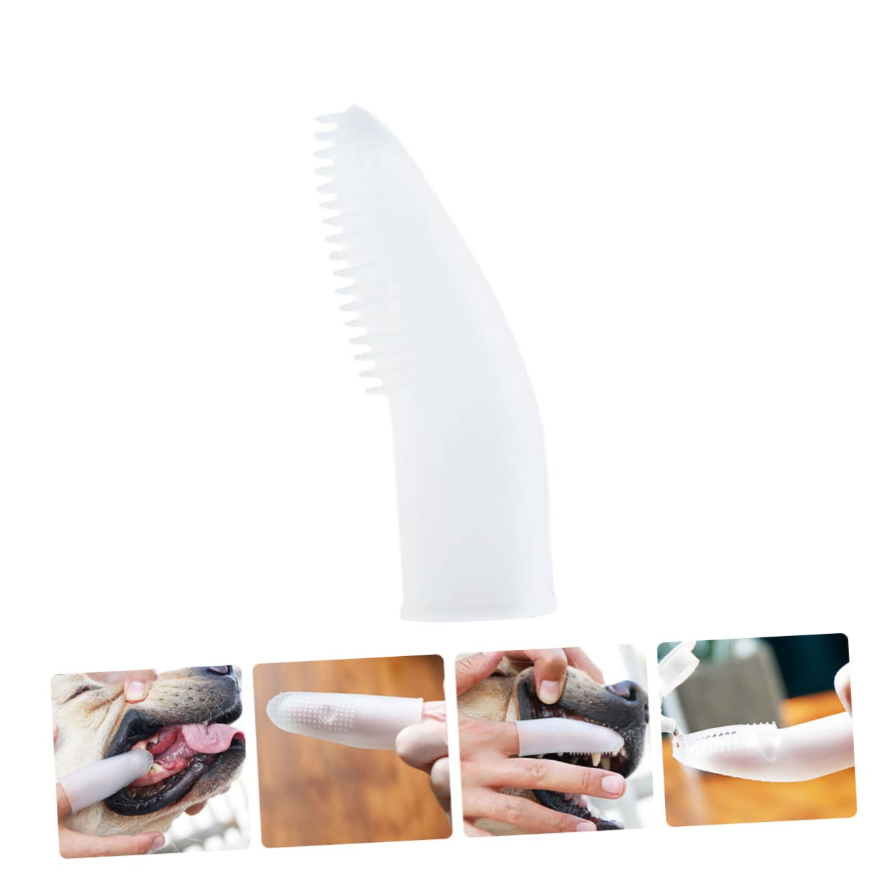 4piezas Cepillo De Dientes Para Perros y Gatos Protección De Dedos Cepillo De Silicona Para Cuidado Oral De Mascotas Limpieza Efectiva y Comodidad Para Tu Mascota