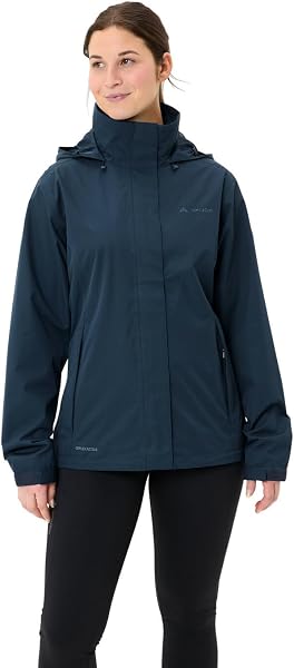 VAUDE Escape Light Regenjacke Damen – wasserdicht, atmungsaktiv und winddicht mit 2-Lagen-Membran, verstaubare Kapuze, 420g leicht - 2