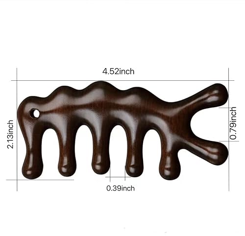 Miniatura 3 de sanlusan 2 peines de madera natural, juego de peine, peine de masaje de cabeza, masajeador de cabello, peine de madera para mujeres, peine de madera