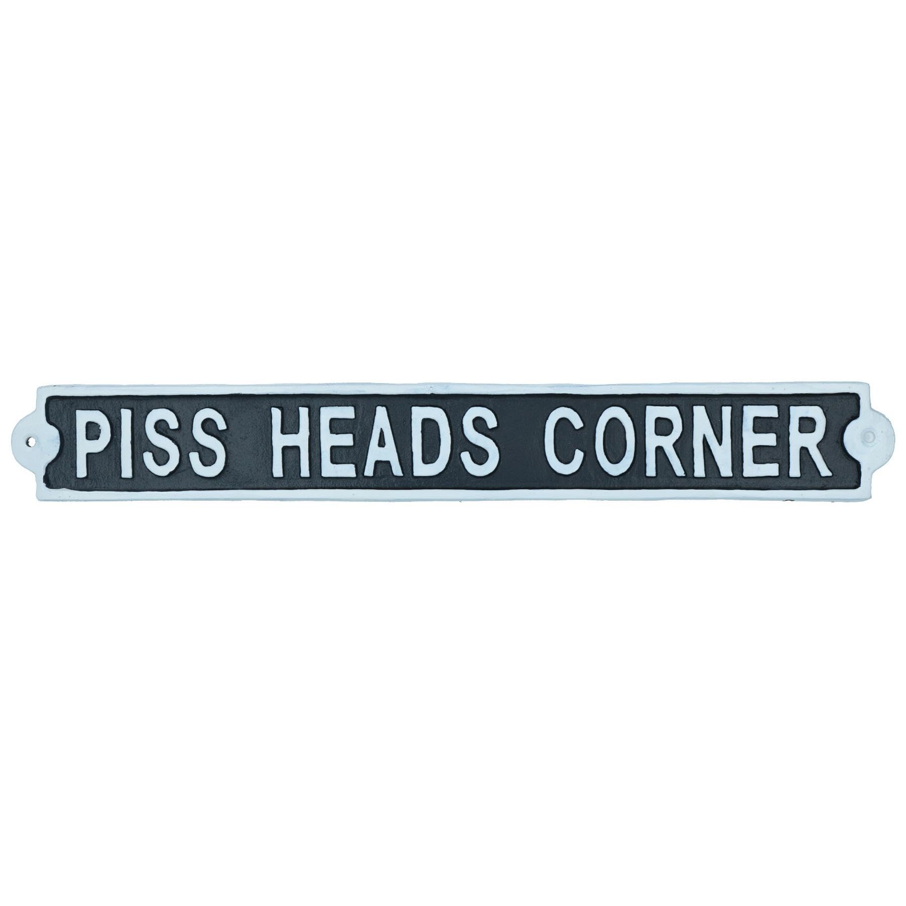 Piss Heads Corner Cast Iron Sign Plaque Wall Door House Garden Bar Pub Yard