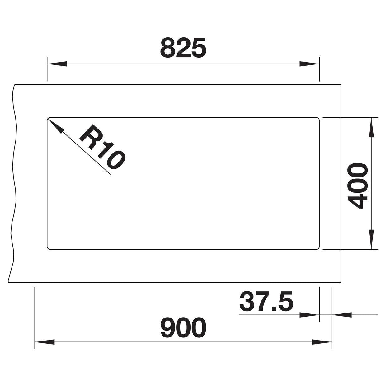 Blanco SUBLINE 480/320-U 523 591 - Fregadero de cocina 480/320-U-523 Tartufo, 1, 340 mm/160 mm, lavabo izquierdo