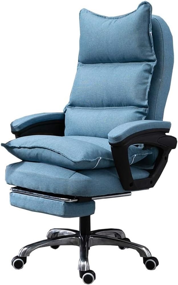 MOYEE Executive Ergonomic Computer Desk Chair with Removable Washable Cover and Footrest Height Adjustable Reclining Lounge Heavy Duty