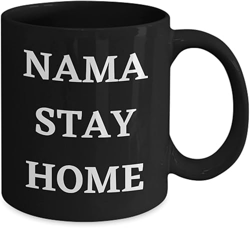 Miniatura 2 de Namastay Home Taza de café negra de 11 oz 15 oz Nama Stay Home