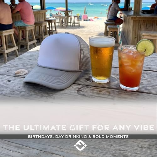 Image of Funky Junque Blank Mesh Foam Lightweight Snapback Trucker Hat | Lightweight Foam Trucker Hat with Breathable Mesh Back, Golf Beach and Street Style, Trendy Trucker Hats for Men