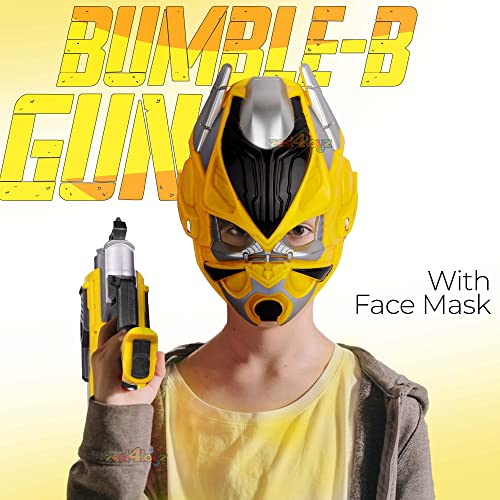 Image of zest 4 toyz Soft Bullet Blaster Gun Toy with Mask & 12 Soft Foam Darts Bullets for Kids Boys (Yellow)