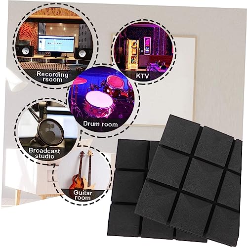 Toddmomy 12Pcs Acoustic Panels Sound Absorbing Wall Tiles Fire Resistant Soundproof Foam for Recording Studios and Home Theaters High Density Sound Absorption Material miniatura 6