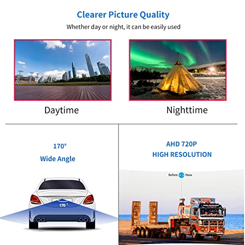 Image of Universal Car Backup Camera Rear View Reverse Camera Night Vision Waterproof AHD 170 Wide View Angel Parking Camera for Android Car Stereo
