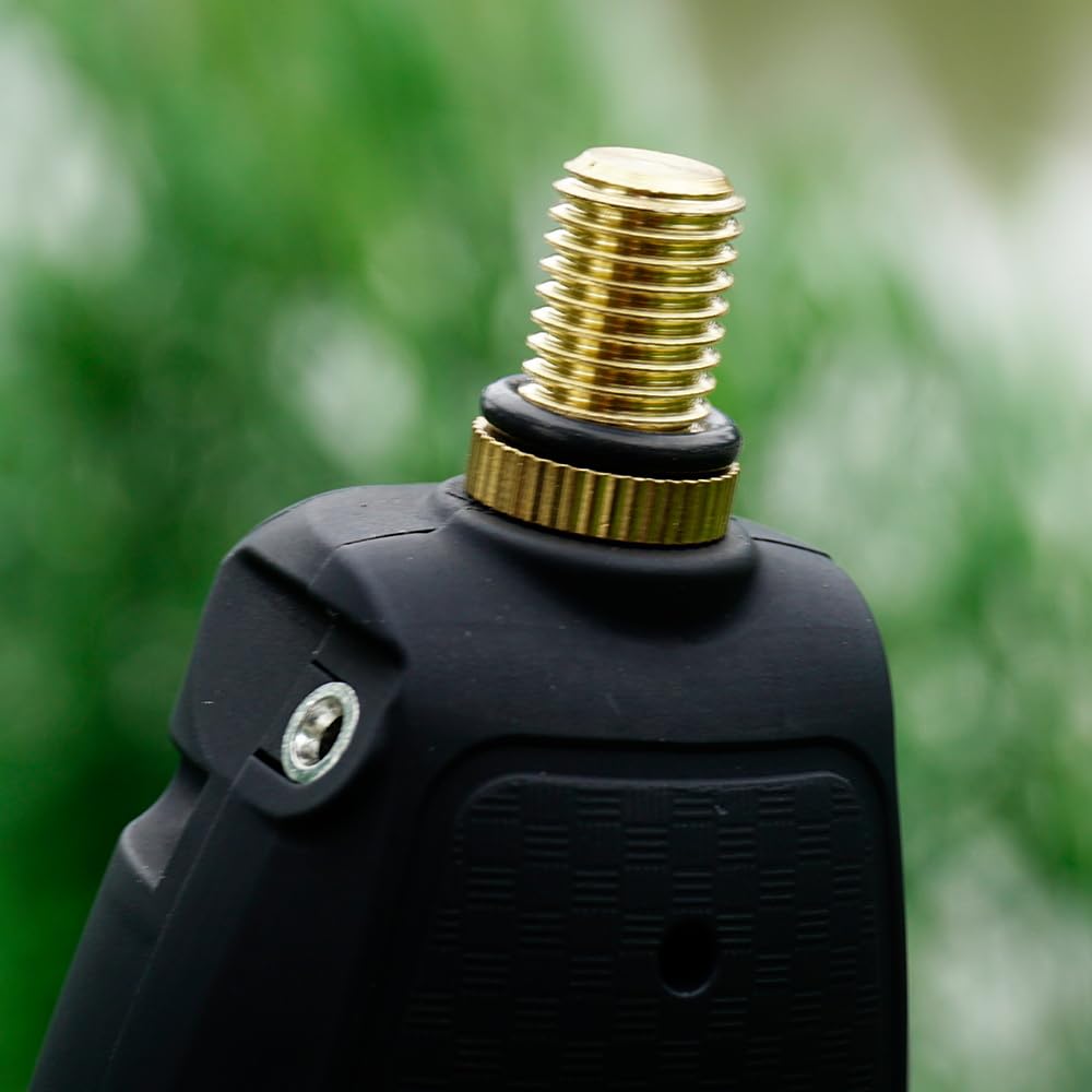 Hirisi Tackle Détecteur de touche pour pêche à la carpe, étanche, 6 LED, volume/hauteur/sensibilité réglable, avec swinger