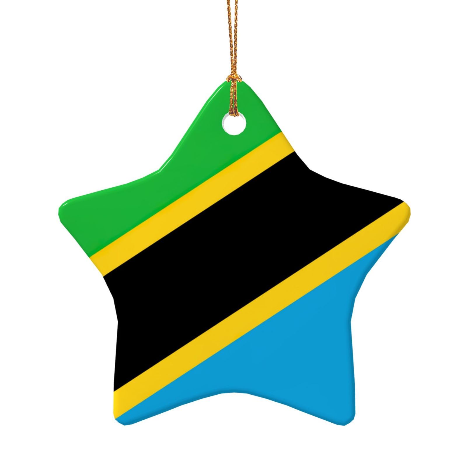Tanzania Flag Christmas Tree Decorations For Home Holiday Pendant Xmas Ornaments Bauble Gifts