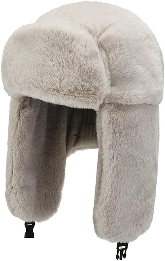 Winter Cycling Ski Hat Warm Earmuffs Thicken Plush Ear-flapped Hat for Men Women Windproof Cap(Dark Pink)