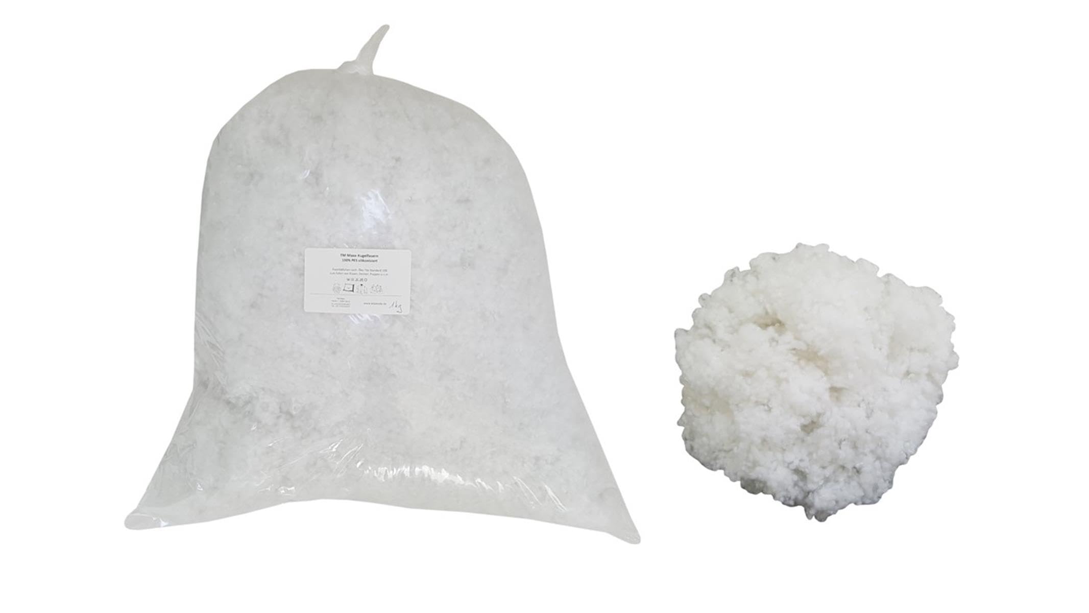TM Maxx PES Faserbällchen Füllung f. Kissen Kopfkissen Grundpreis für 1Kg-10,00Euro mit Öko-Tex (5000 g (5 kg) - ca. 250 Liter)