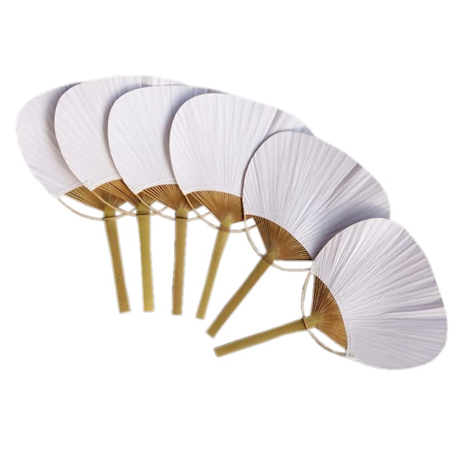 40PCS Pure White Fan Bamboo Handle Blank Calligraphy Painting Blank Group Fan White Fan Summer Wedding Decoration