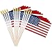 12 Pcs Small American Flags on Stick, 6x4 In 4th of July Decorations, Mini Patriotic USA Flag, Fourth of July Decorations, Hand Held July 4th Flag for Veterans Day Decorations Gifts Favors Accessories