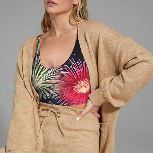 Chaleco deportivo para mujer sin mangas con diseño Splendid Fireworks Prints 7