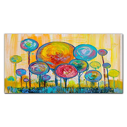 Tableau en verre acrylique 100x50cm Des Arbres pour décoration murale
