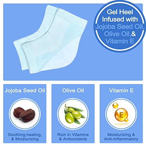 Sptcckare Moisturizing Socks Lotion Gel For Dry Cracked Heels, Spa Gel Socks Humectant Moisturizer Heel Balm Foot Treatment Care Heel Softener Sock (1 Pair) #TOP2