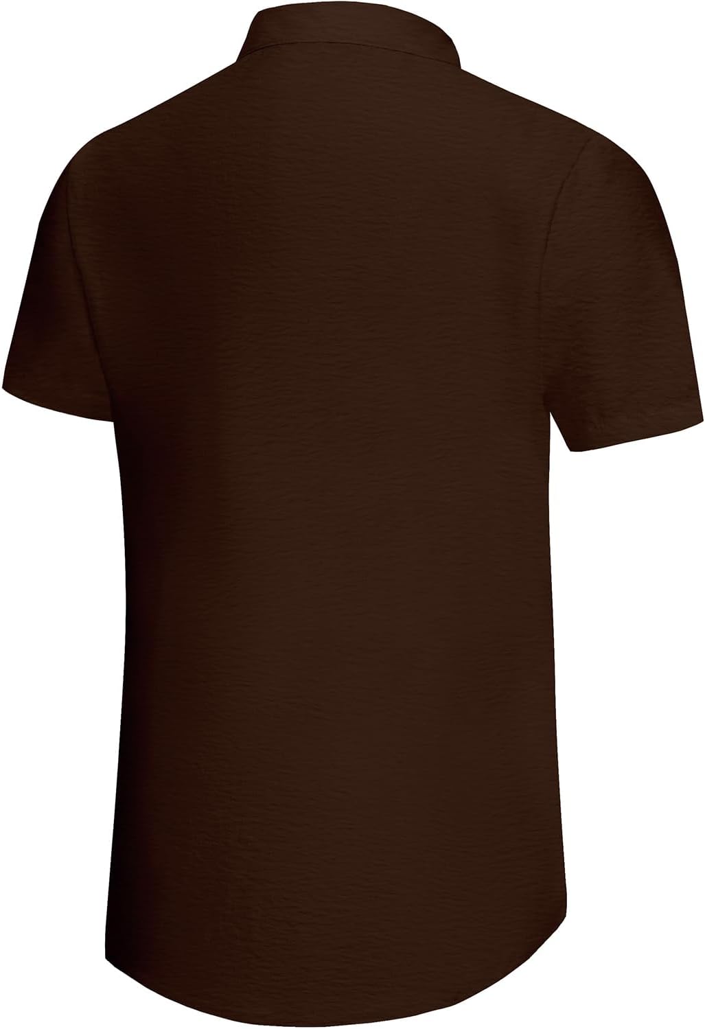 KYKU Summer Men Button Shirts - Casual Beach Short Sleeve Clothes - Fashion Lightweight Plain Clothing with Pocket - Image 3