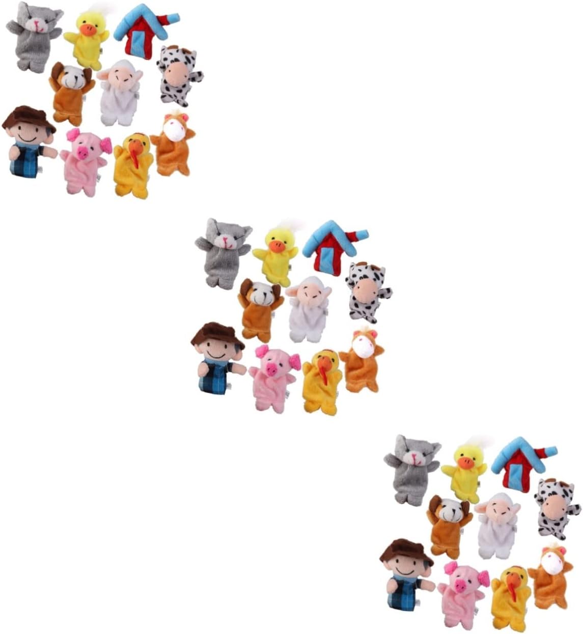 Toyvian Juego De 30 Piezas De Tela De Felpa para Preescolar Juguetes para Dedos Tiempo De Animales para Marionetas Historia Granja Mano Narración Enseñanza De Animales