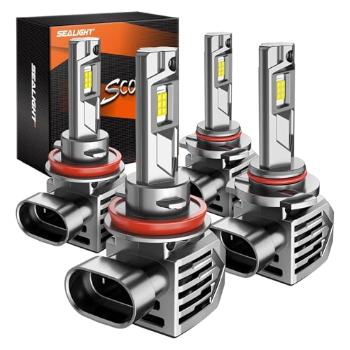 Image of SEALIGHT 9005 /HB3 H11 /H8 /H9 Fog Lamps or DRL 150,000LM 9xBrightness High Power for ATVs & Powersports, 2026 Version, S7S Series Wireless 9005 H11 Fog Lamps Water Proof 10 Years Lifespan- Pack of 4