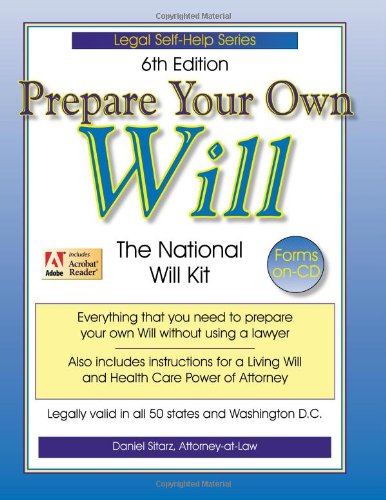 Prepare Your Own Will: The National Will Kit (legal self help series)
