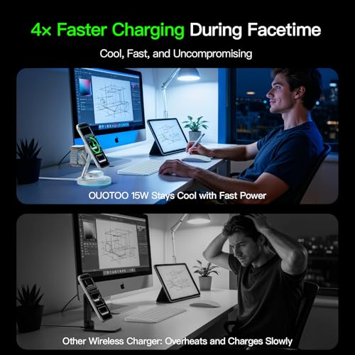 3 in 1 Mag-Safe Wireless Charger Stand for iPhone Apple Watch AirPods photo 4