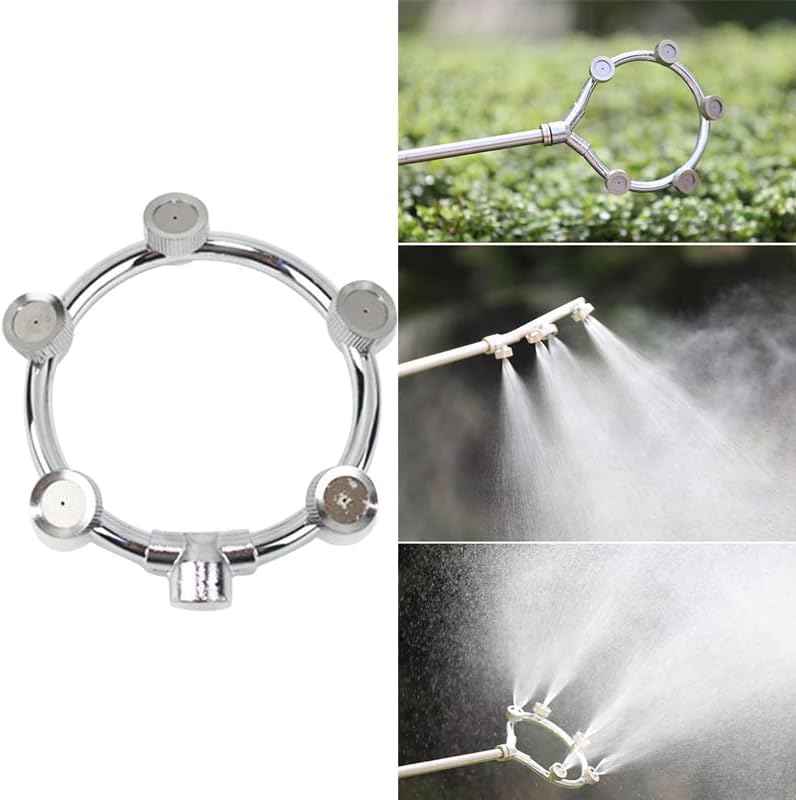 APPSTER Agricultural Sprayer Pump Ring Nozzle M14x1.5 Female Thread Misting Multi Heads Hose Nozzles for Water Atomizing Sprinkler Irrigation Watering Outdoor Farm Plants Garden Patio Lawn (5 Heads) - Image 2 thumbnail