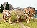 Gemini&Genius Tiger Figurine Toys, Safari Animal Action Figures, 3 Pcs Wildlife Animal Toys-3-6 Inches Length-Great for Kids Gift, Party Favors, Treasure Box Prizes, Goodie Bag Fillers or Cake Toppers