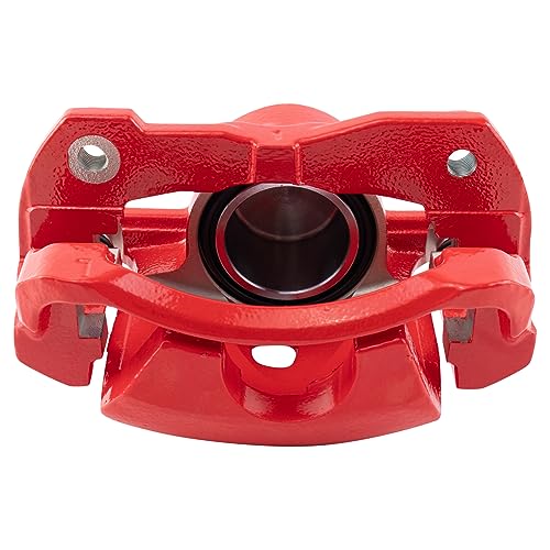 Image of TRQ Performance Front Driver and Passenger Side Brake Caliper Set Caliper Brackets Hardware Compatible with 13-18 Toyota RAV4 LE Japan Built Models 1st VIN Digit J 12-17 Toyota Prius V 08-15 Scion xB