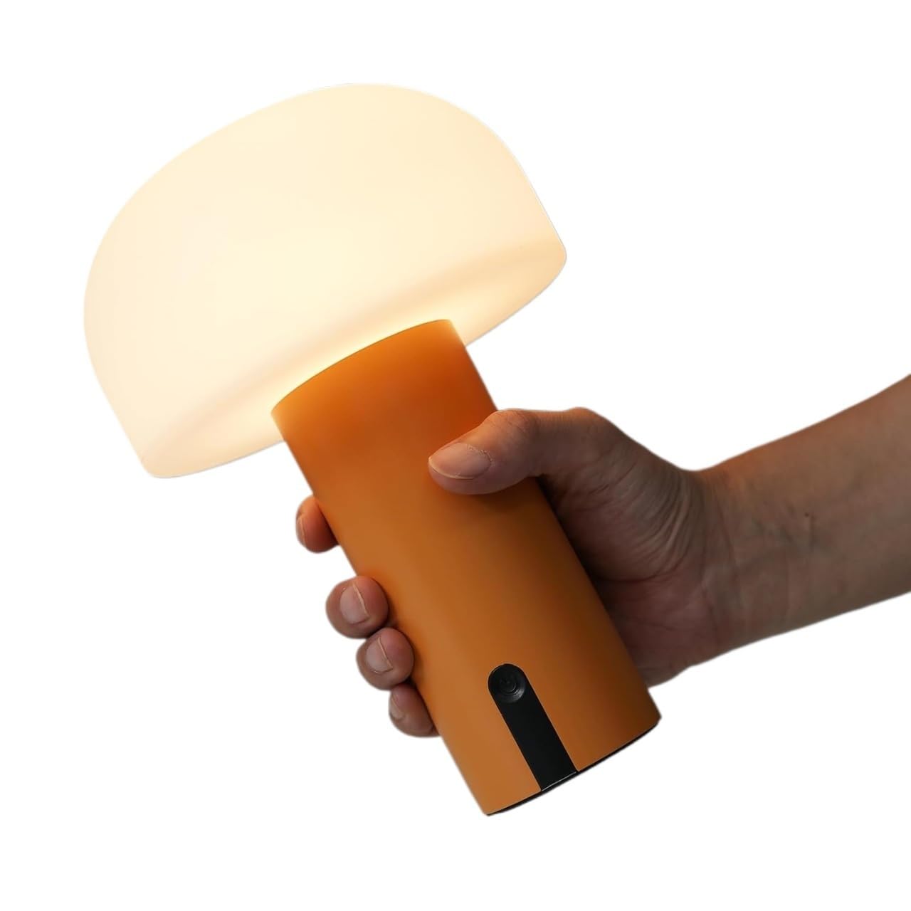 LYVQZPWLR LED Touch Bedside Table Lamp, Rechargeable Cordless Waterproof Touch Dimming LED Outdoor Mushroom Table Lamp, Multicolor(Oranje)
