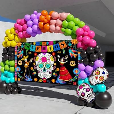 Dia De Los Muertos Decorations,162PCS Day of Th...