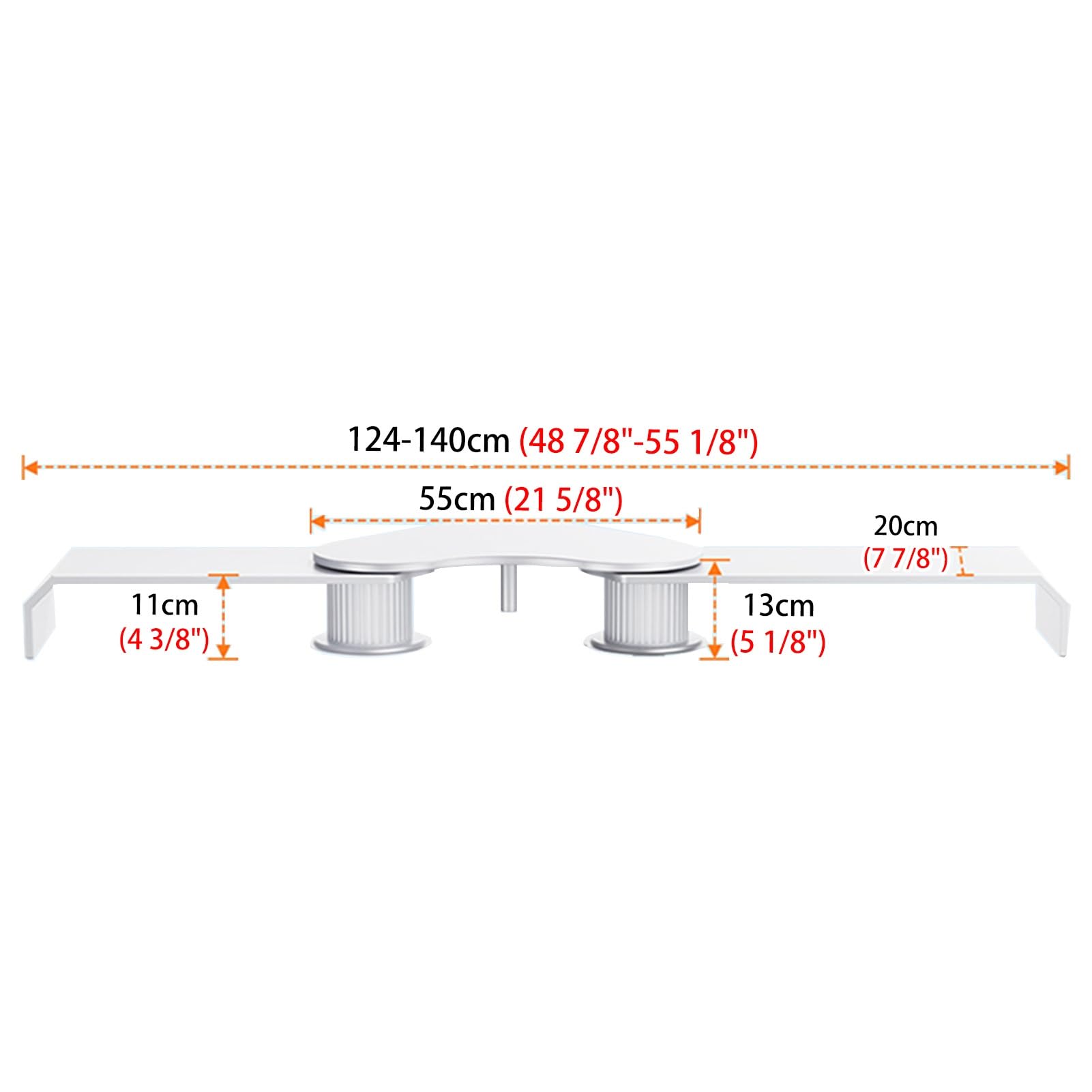 Supporto per Monitor Ad Angolo Montante per Monitor Computer Ad Angolo a 3 Schermi, Portaoggetti Regolabile per Organizer da Scrivania, Rotazione di 270°, Supporti Angolari per Laptop in Metallo ( Col