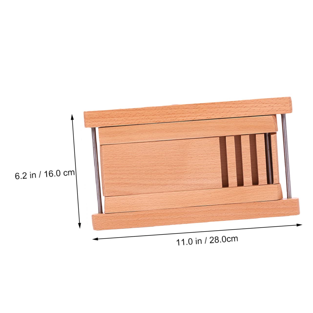 BESTonZON Sturdy Wooden Guitar Pedal Stool Footrest 4 Gear Height Adjustment for Guitar Players