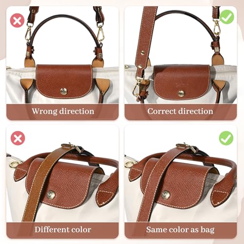 Image of Purse Straps Replacement, Leather Handbag Crossbody Shoulder Strap for S /M /L Tote Bag Women